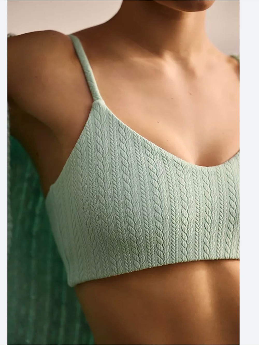 Beach Riot Georgia Crop Top Mint Size XS